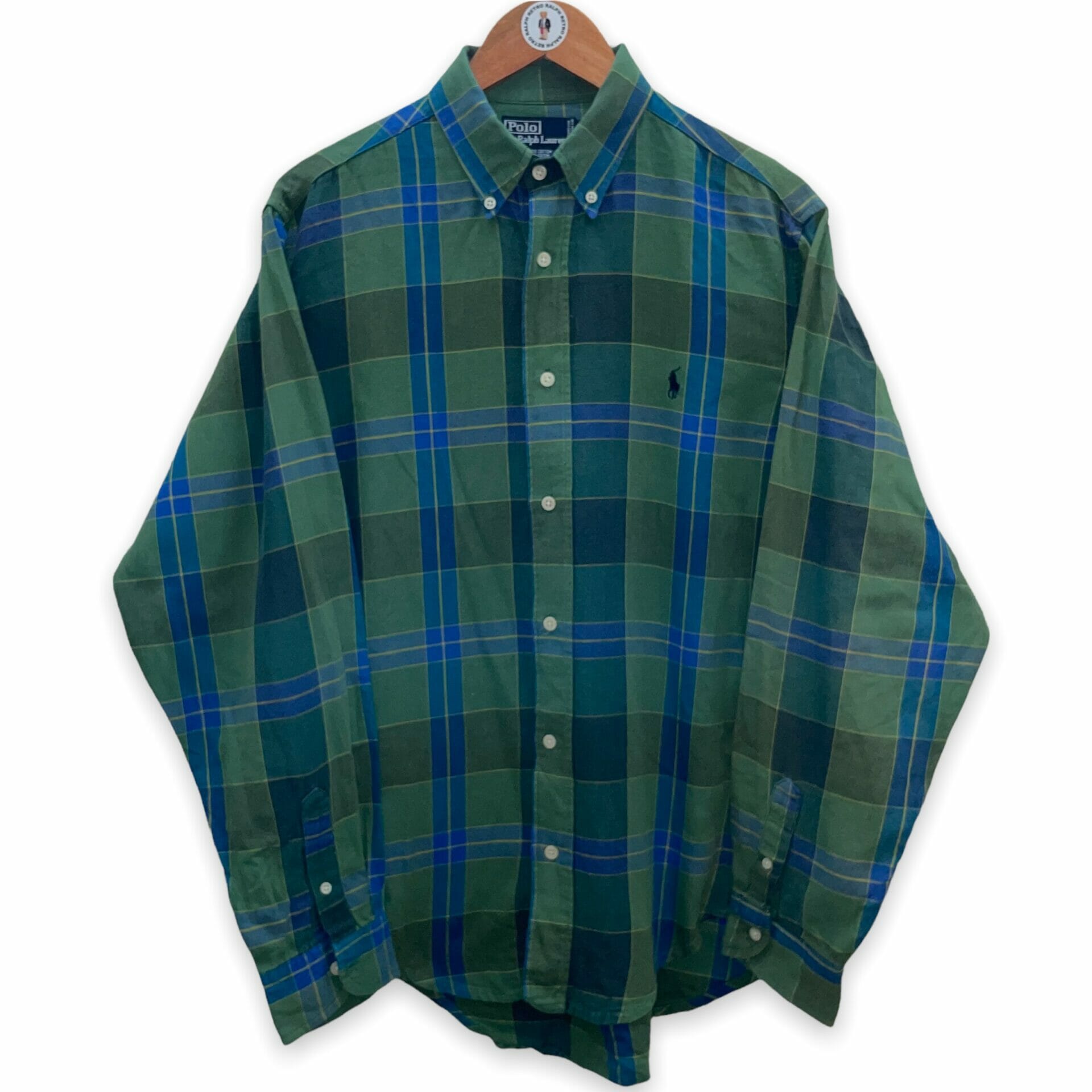 Green and Navy Checkered Ralph Lauren Shirt