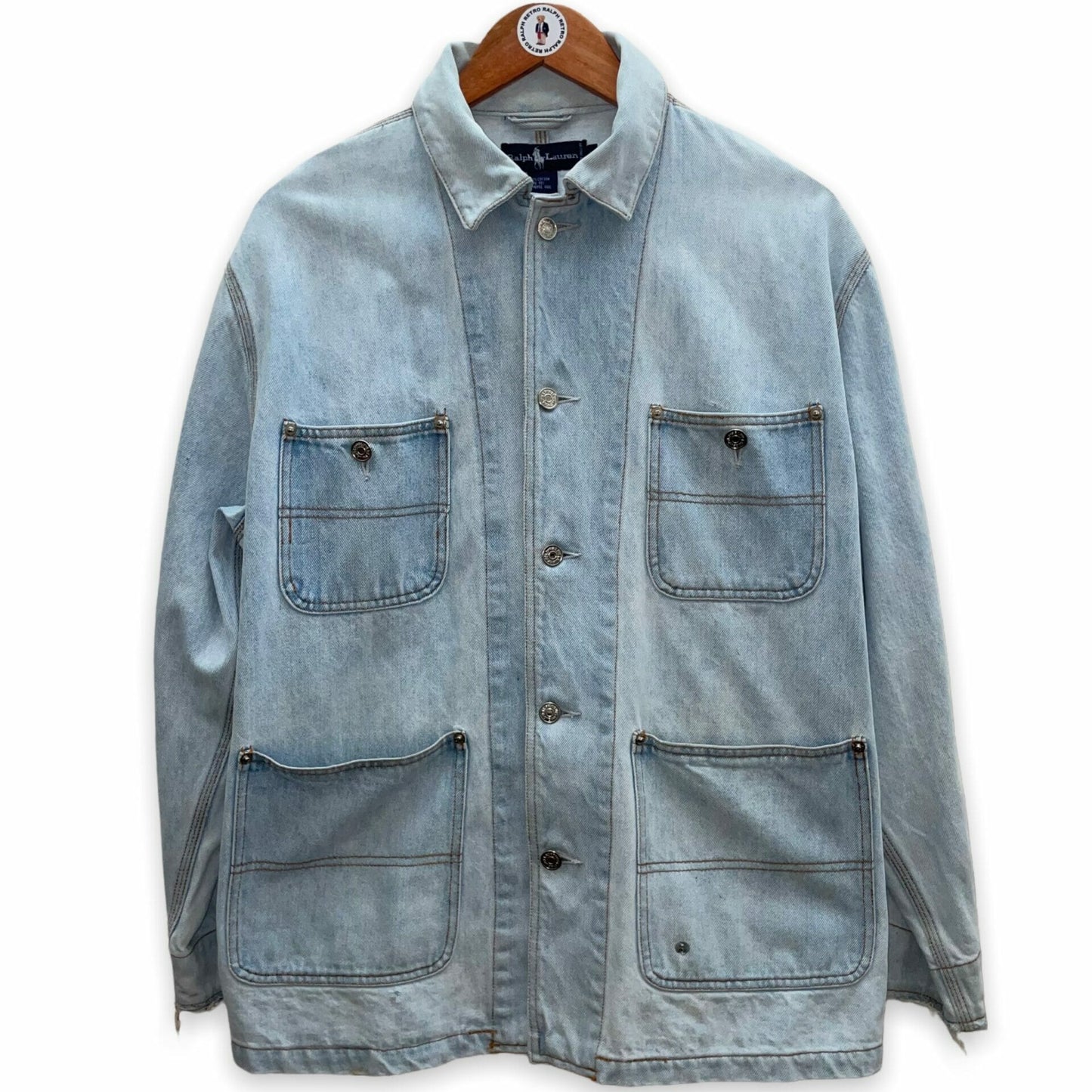 Ralph Lauren Washed Blue Denim Jacket, Size L