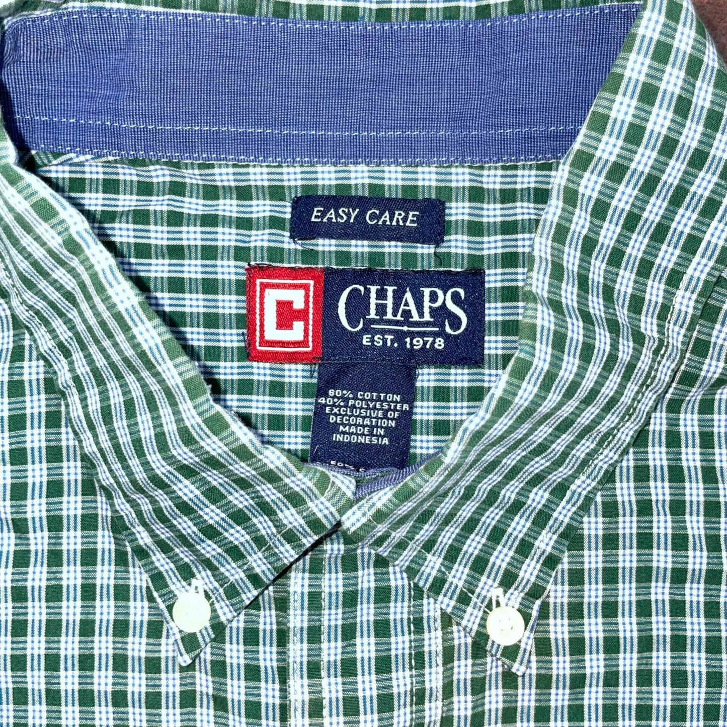 Checkered Green Chaps Ralph Lauren Shirt