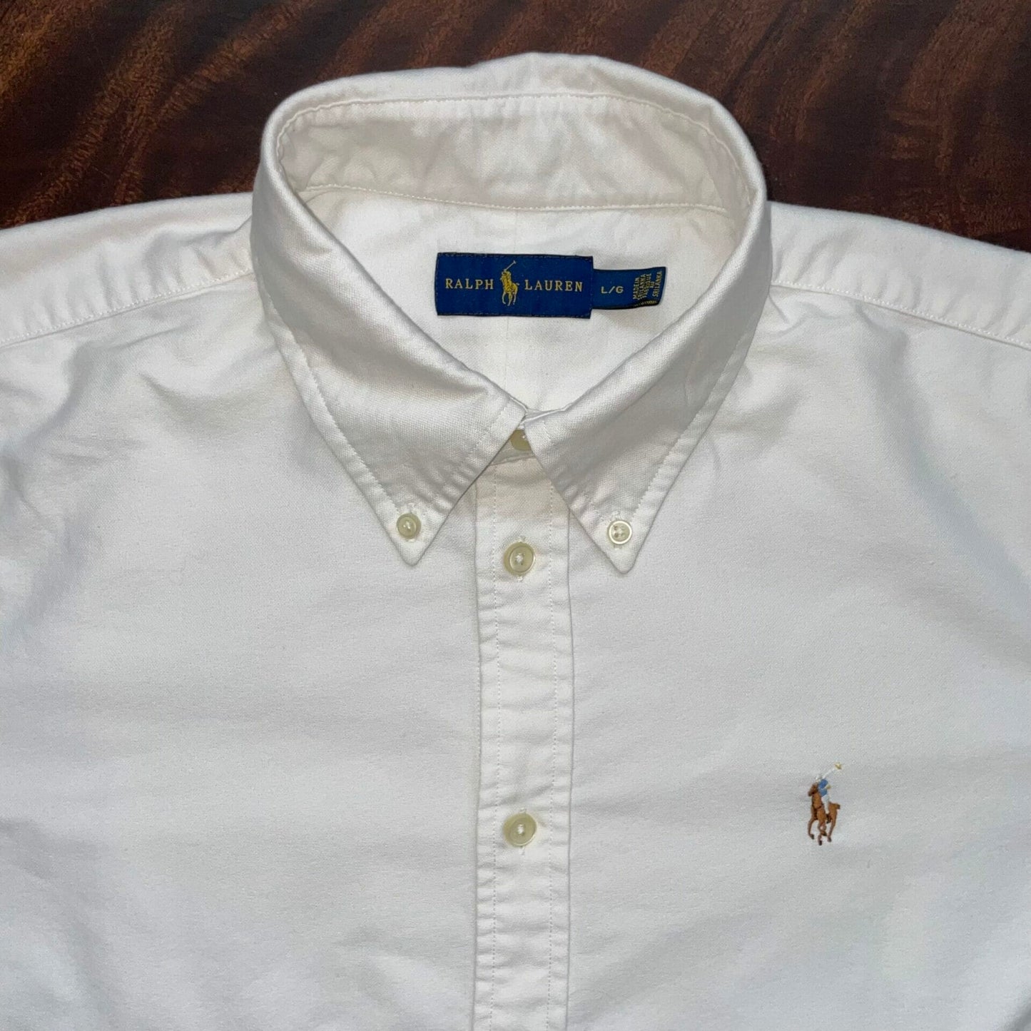 Short Sleeve White Ralph Lauren Oxford Shirt