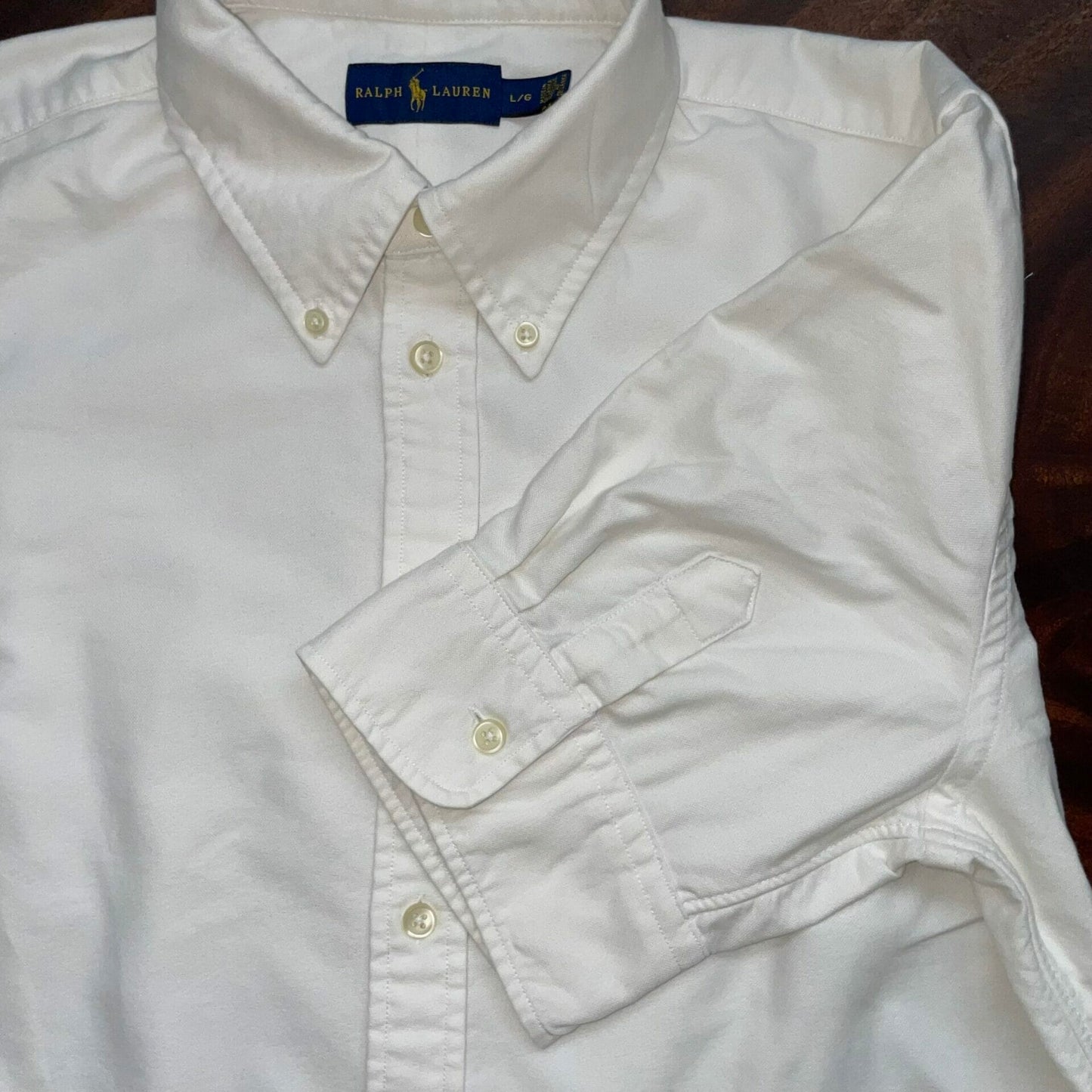 Short Sleeve White Ralph Lauren Oxford Shirt