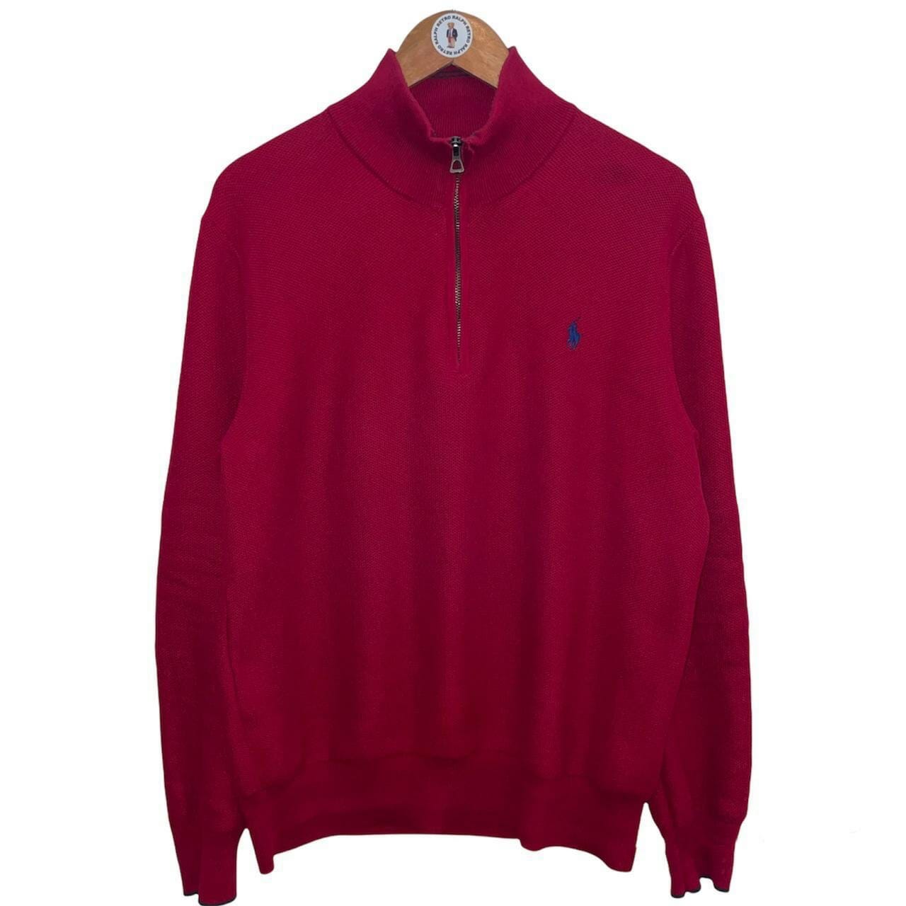 Red Pima Cotton Quarterzip