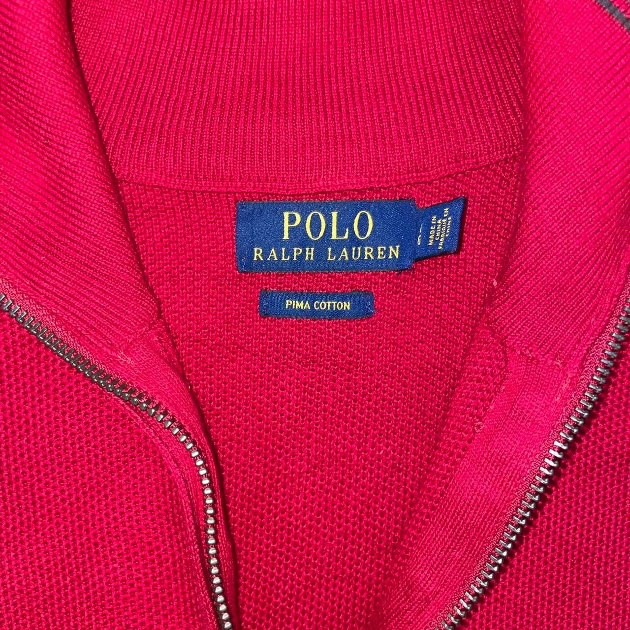 Red Pima Cotton Quarterzip