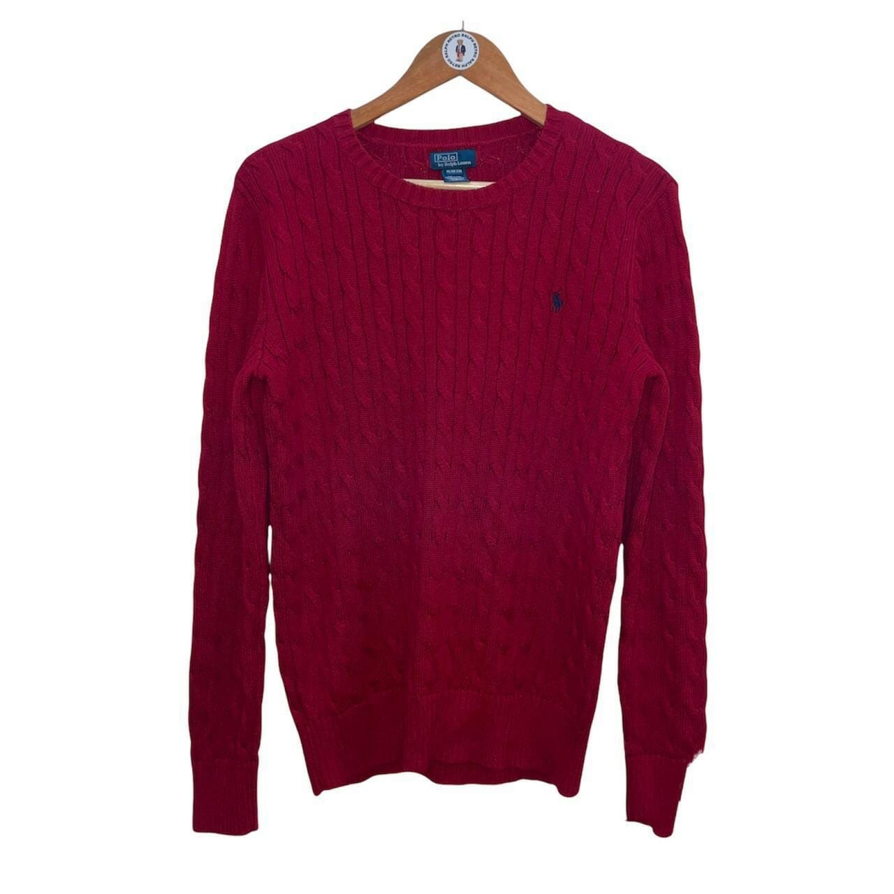 Cable Knit Red Jumper