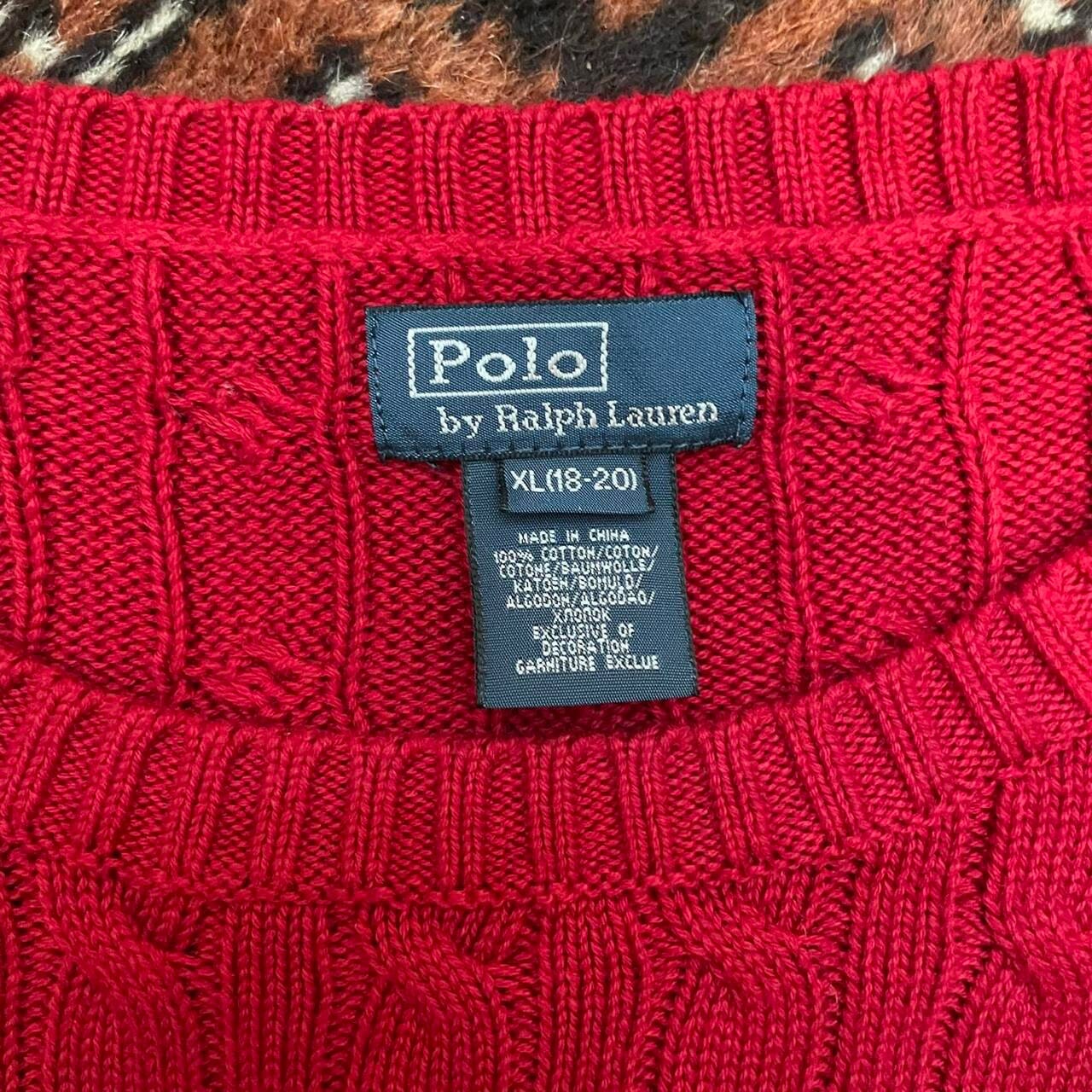 Cable Knit Red Jumper