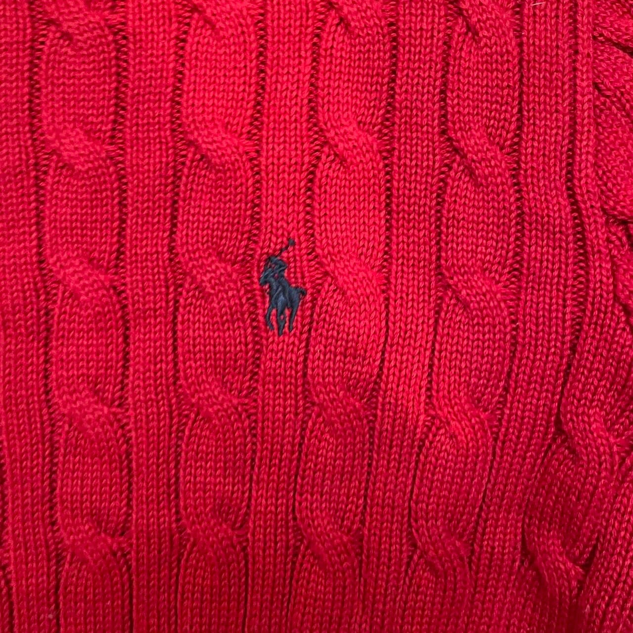 Cable Knit Red Jumper