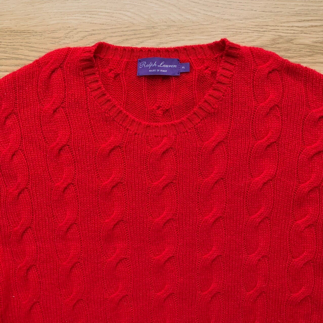 Purple Label Cable Knit Cashmere Jumper