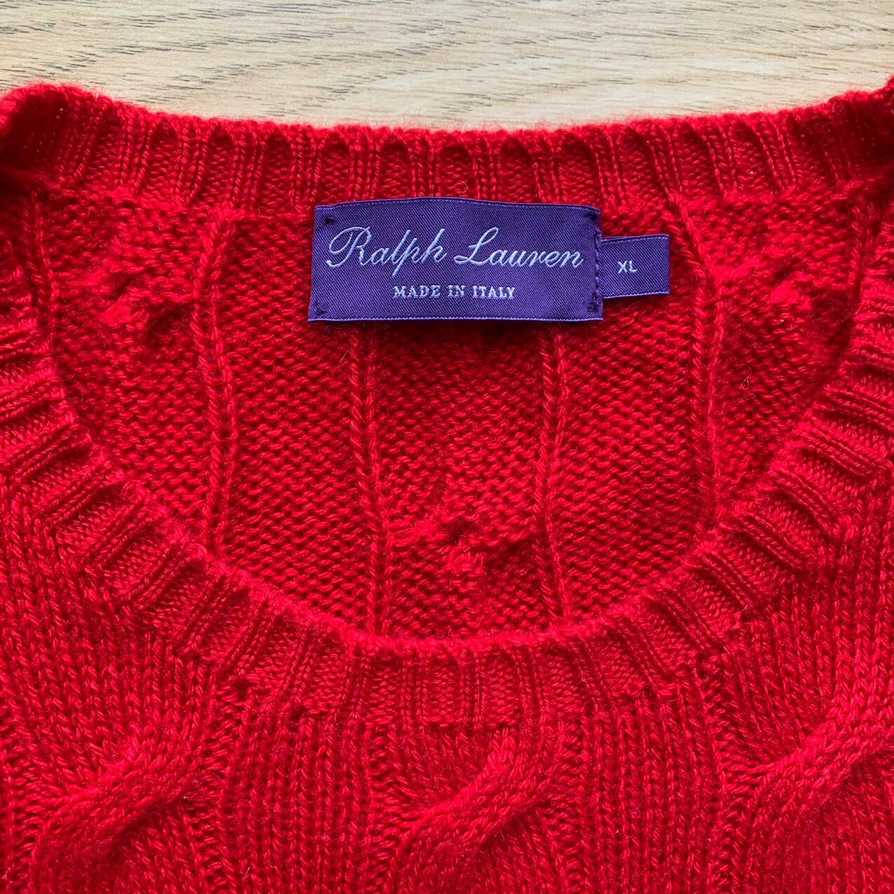 Purple Label Cable Knit Cashmere Jumper