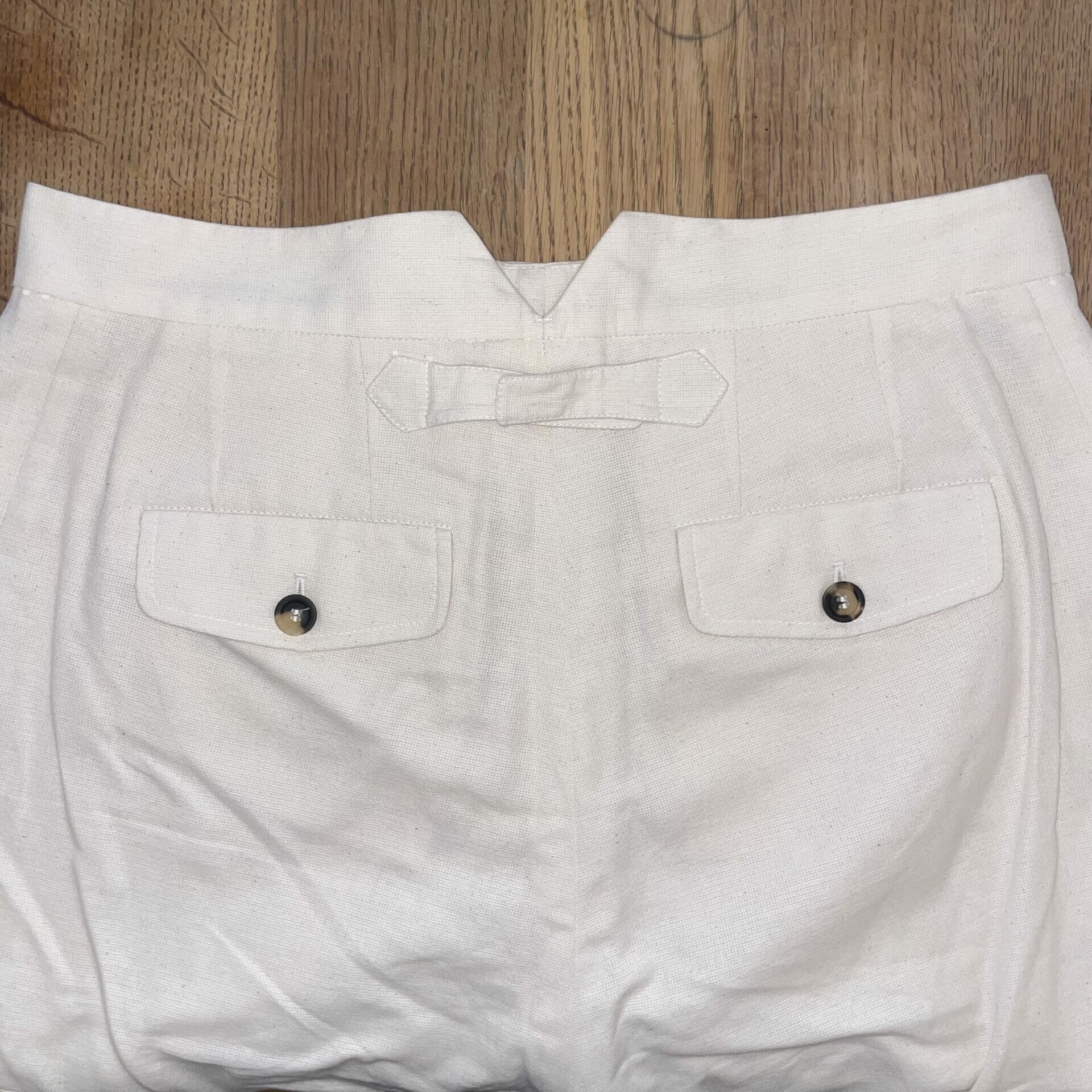 Private White VC Cream Cotton Trousers