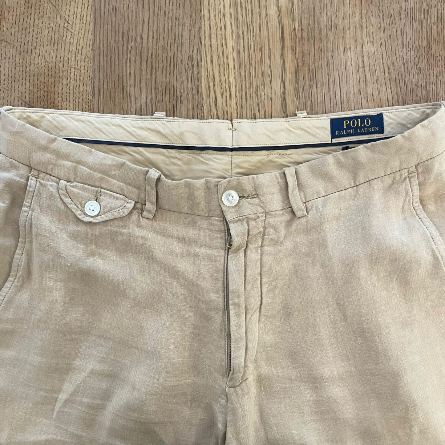 Beige linen trousers Relaxed Fit