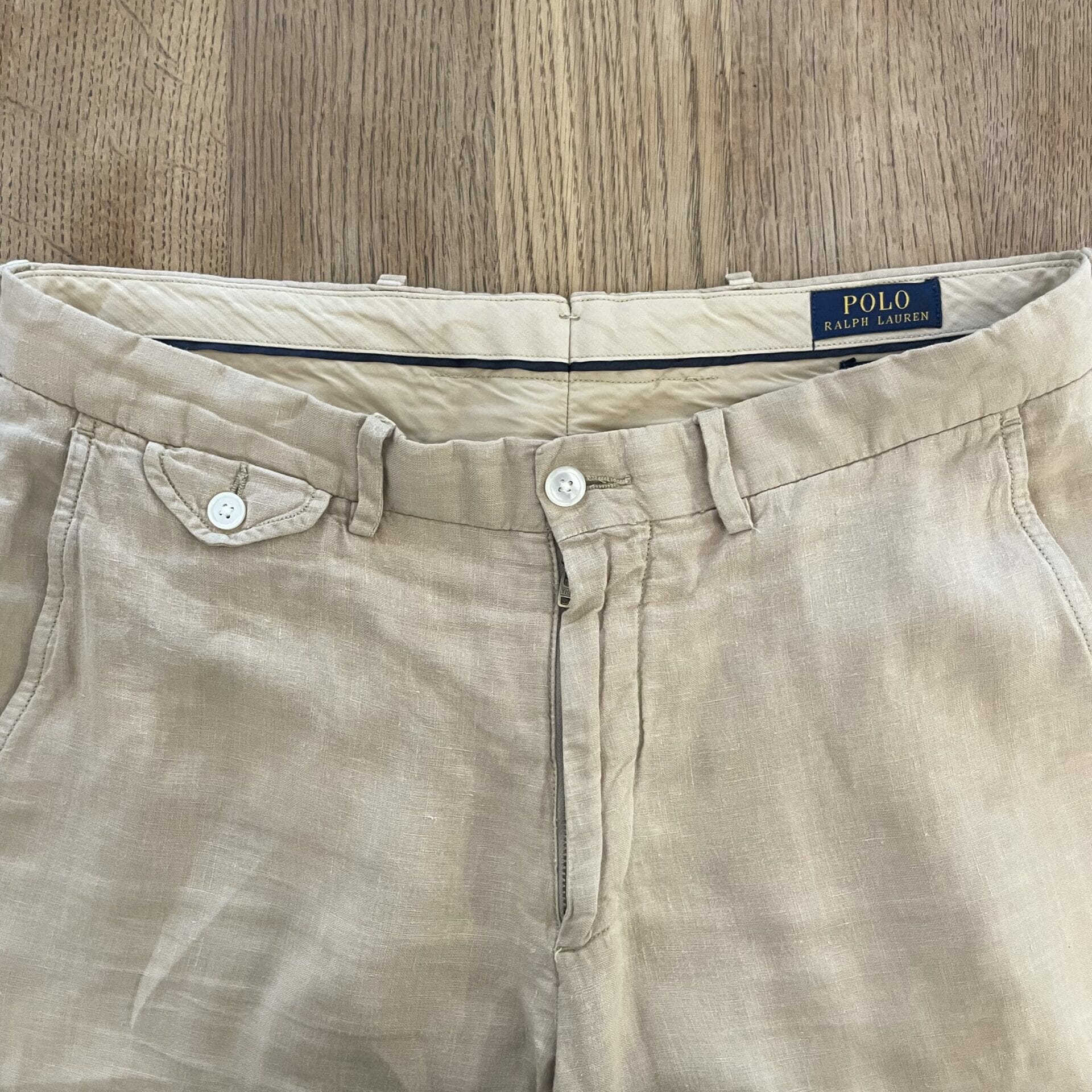 Beige linen trousers Relaxed Fit