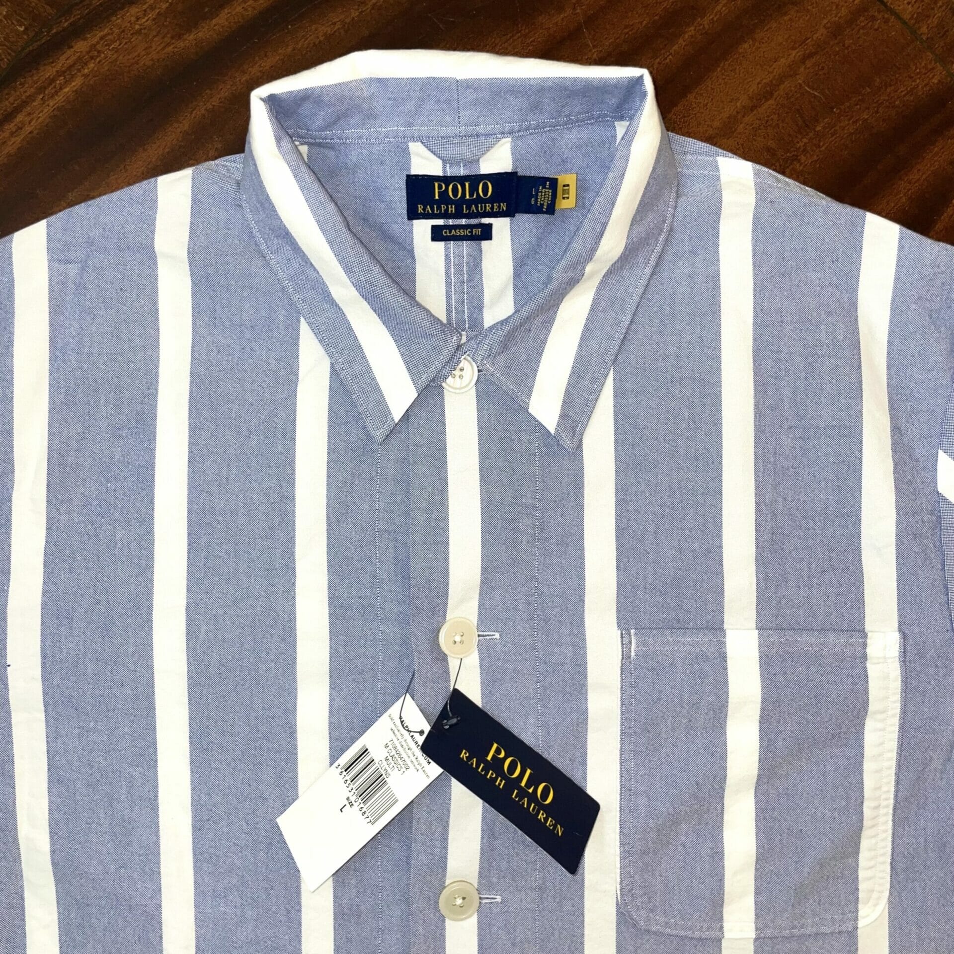 Blue Stripe Painters Jacket Shirt