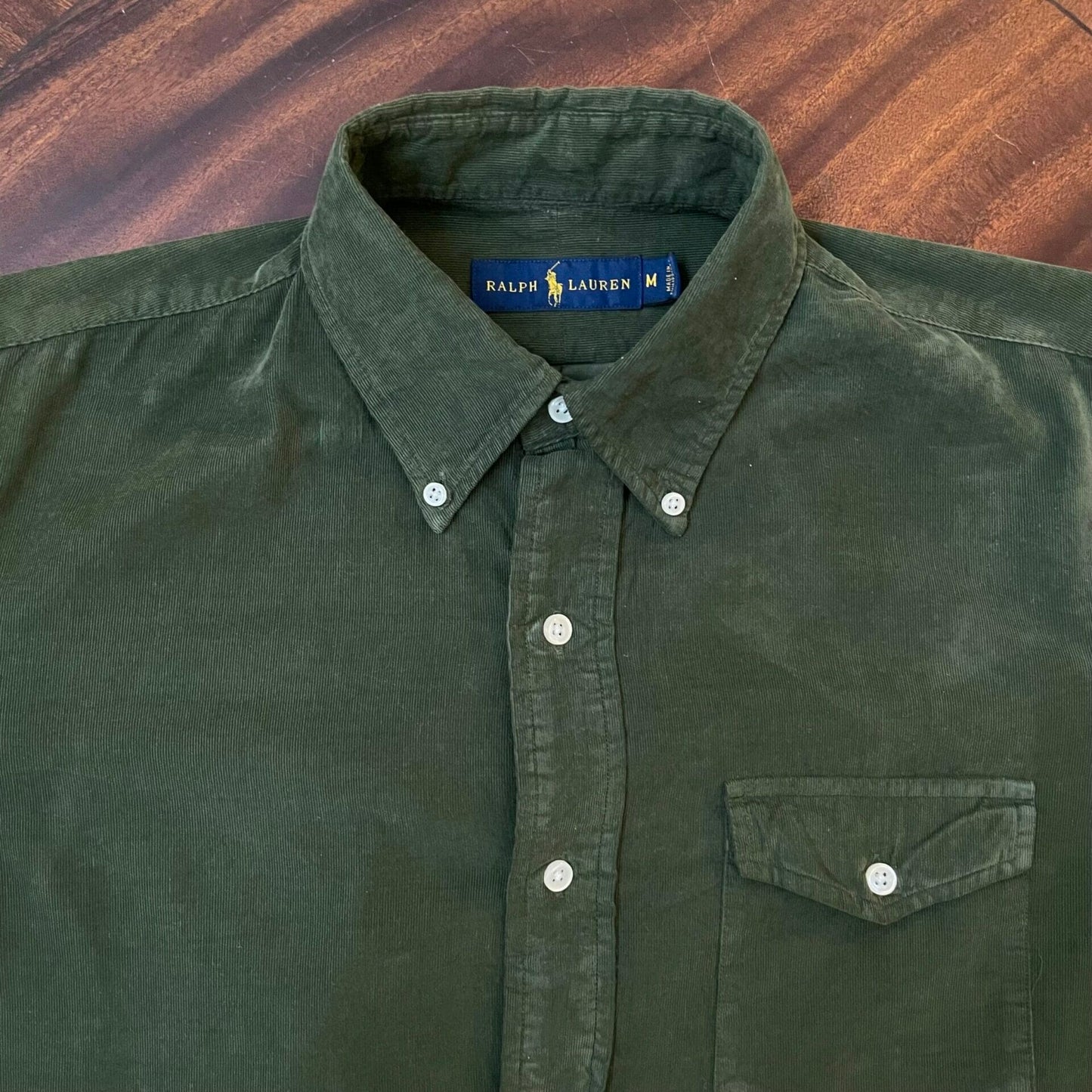 Dark Green Ralph Lauren Corduroy Shirt