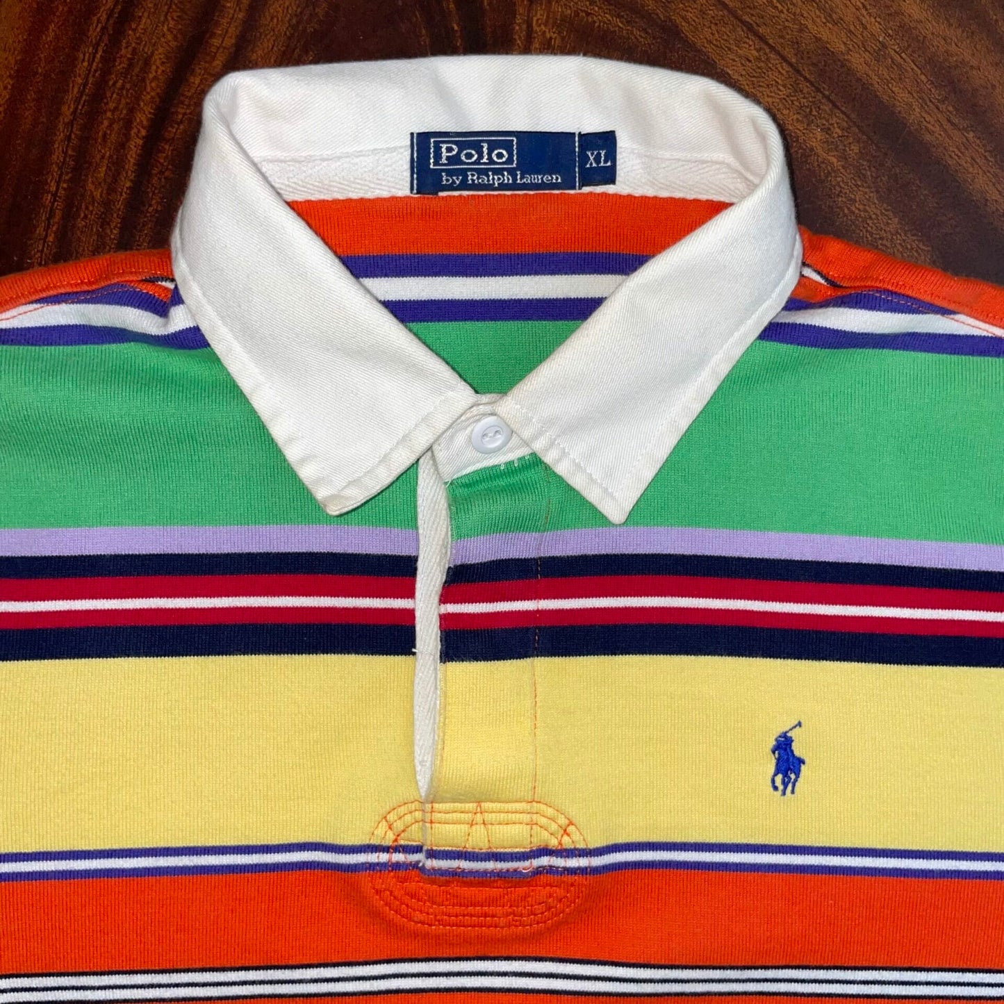 Multi colour Stripe Vintage Polo