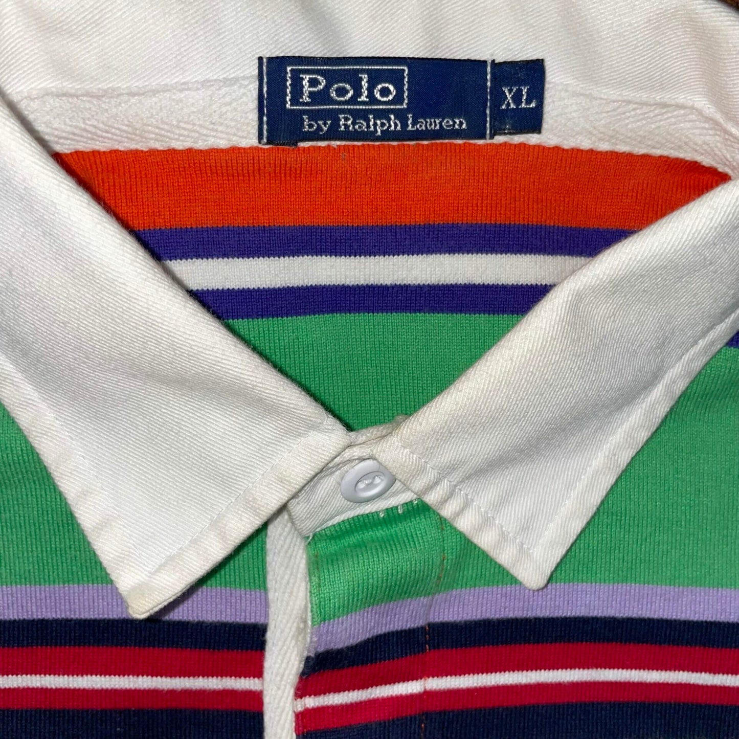 Multi colour Stripe Vintage Polo