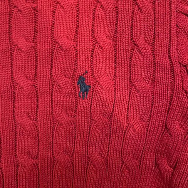 Cable knit red jumper -  M Men's Sweatshirt