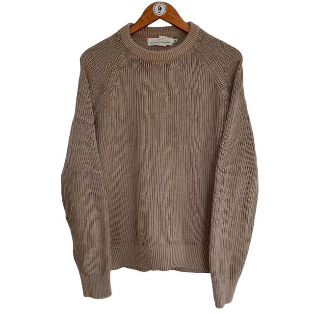 LOGG H&M Knitted Beige Jumper, Size M Men's  Brown Tan