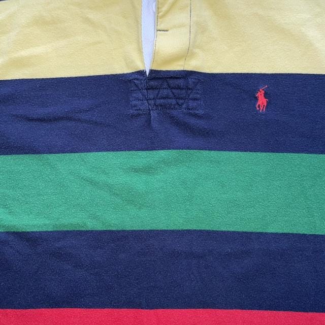 Multi colour Stripe Vintage Polo -  M Men's Polo Ralph Lauren Rugby Jersey