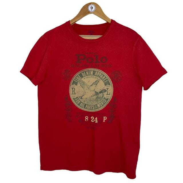 Polo Ralph Lauren Red Duck Print T-Shirt - M Men's Polo Shirt