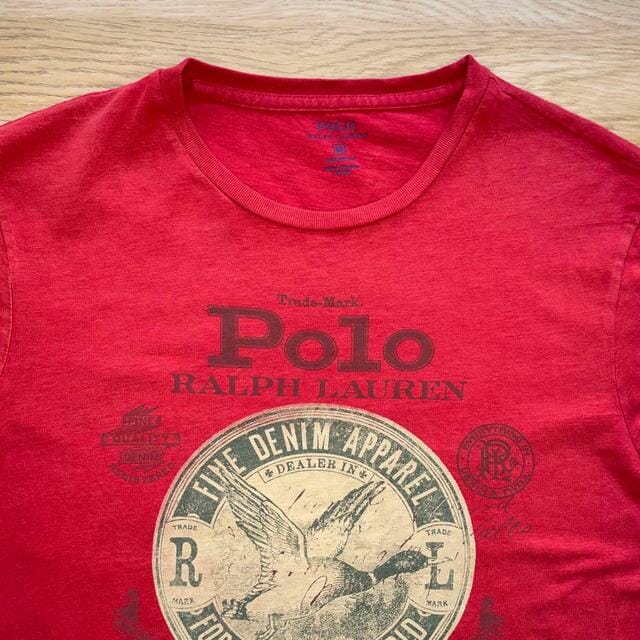 Polo Ralph Lauren Red Duck Print T-Shirt - M Men's Polo Shirt