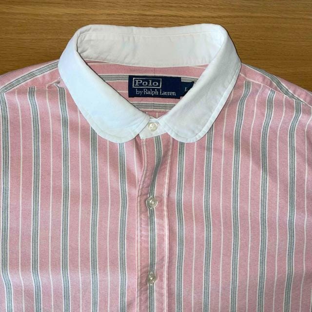 MULTI COLOUR STRIPE OXFORD SHIRT -  M Men's Ralph Lauren Casual Shirt Pink Green