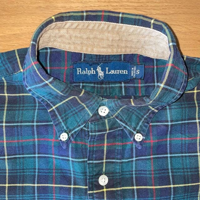 TARTAN OXFORD SHIRT -  M Men's Ralph Lauren Casual Shirt Green Multicoloured