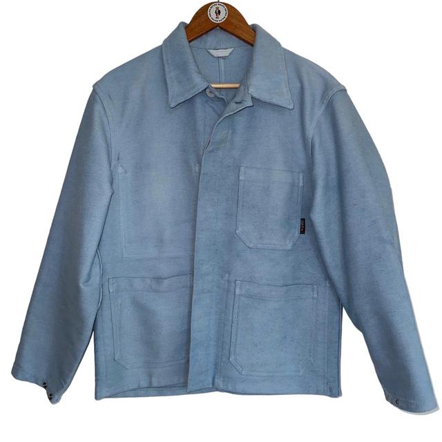 Faded Baby Blue French Chore Workwear Jacket, Size M Men's