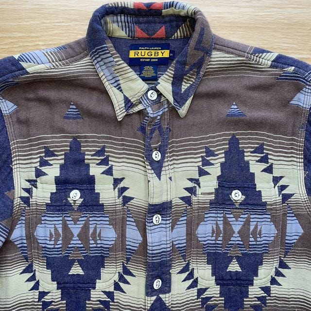 Aztec Print Shirt Ralph Lauren -  M Men's Multicoloured