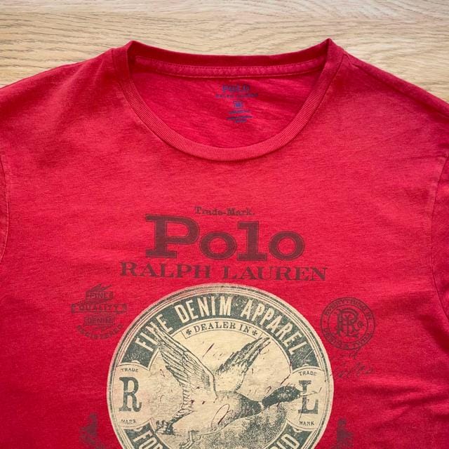 Polo Ralph Lauren Red Duck Print T-Shirt -  M Men's