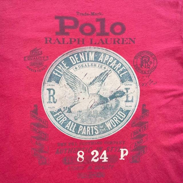 Polo Ralph Lauren Red Duck Print T-Shirt -  M Men's