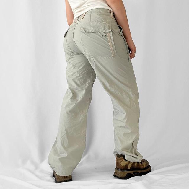 Y2K 00s beige multi pocket River Island utility cargo trousers - 32" Women's