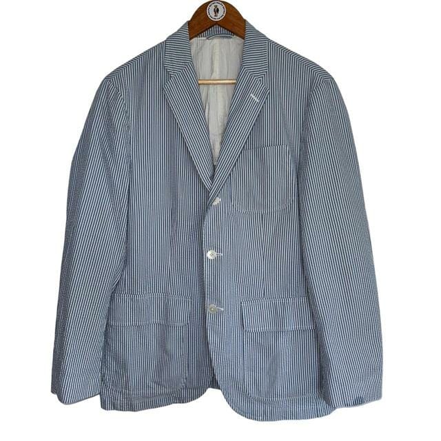 Classic Polo Ralph Lauren Unconstructed Seersucker Blazer - M Men's  Jacket