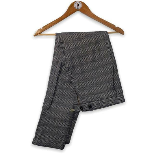 Herringbone checkered trousers - 32" Men's Casual Trousers