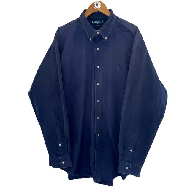 NAVY BLUE OXFORD SHIRT - XXL Men's Polo Ralph Lauren Casual Shirt