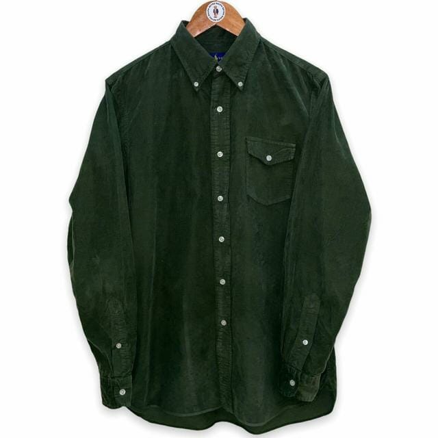 asdsdasdsadsEmbrace timeless style with this Ralph Lauren corduroy shirt in a rich, dark green -