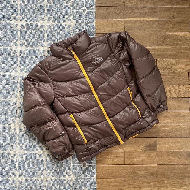 Brown North face puffer jacket - M Women's  Coat Brown Yellow