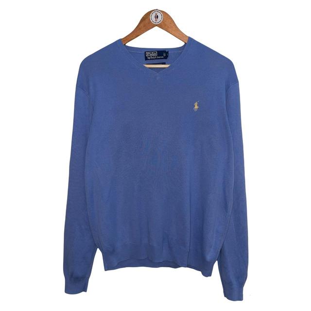 Baby blue V-neck Sweatshirt -  M Men's