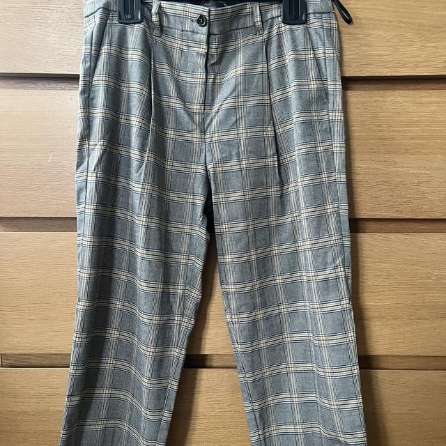 Tailored Checkered Pants - Size 10 Women's Next Casual Trousers Grey Grey Grey