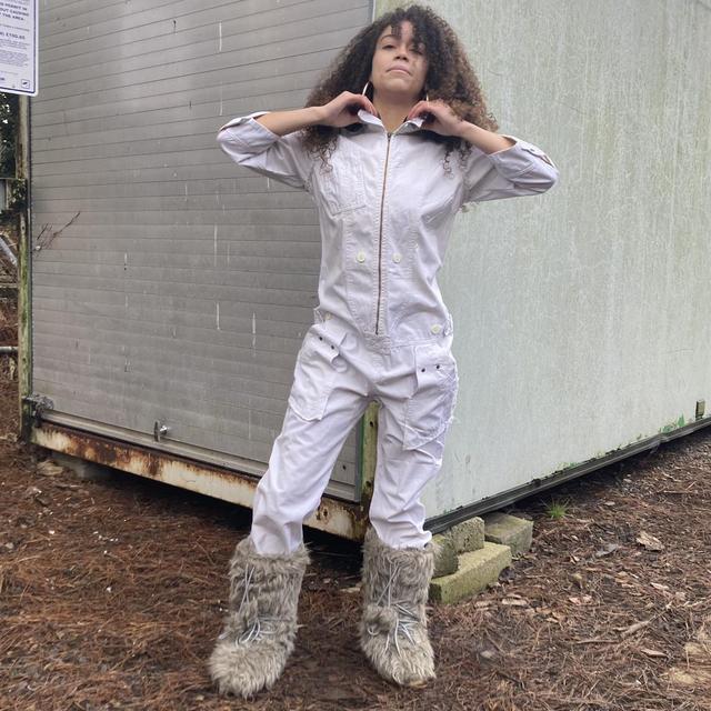 The most insaneee vintage archive 2003 white DIESEL jumpsuit overalls - M