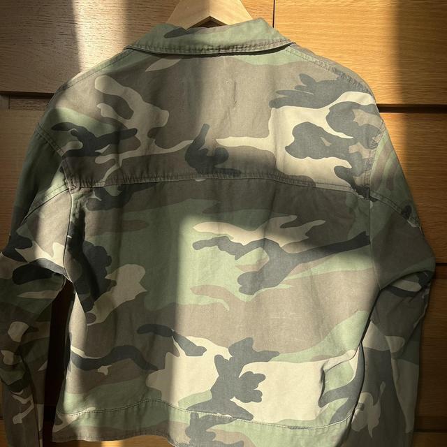 Green, Camouflage Print Denim Jacket # - Size 10 Women's  Khaki Khaki Khaki