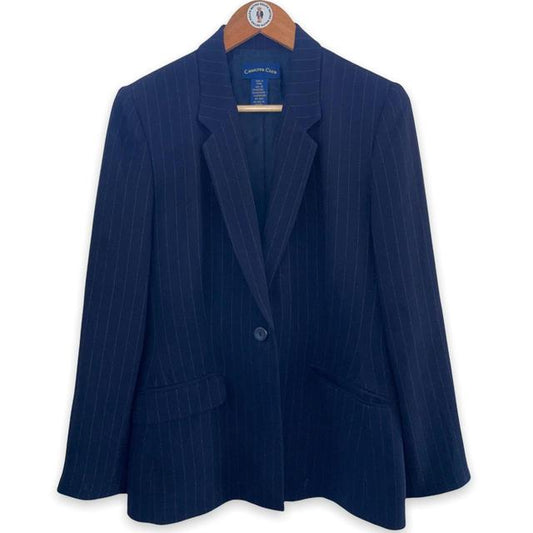 Pinstripe navy charter club jacket -  M Men's