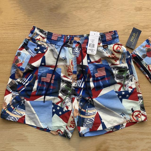 Polo Ralph Lauren Print Swim Shorts -  M Men's Polo Sport Short Red