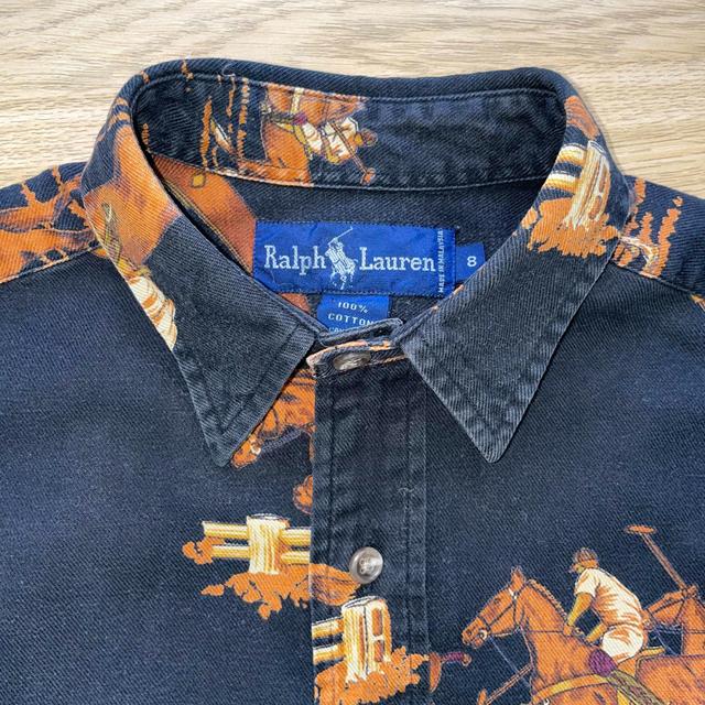 Very Rare 🐎  Polo Ralph Lauren Navy Equestrian Scene Shirt -  S Men's