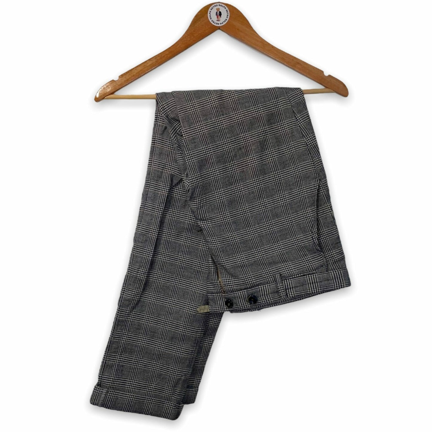 Herringbone checkered trousers Massimo Dutti